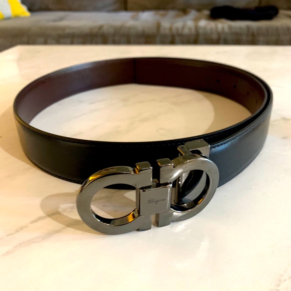 Salvatore Ferragamo men’s black/brown belt